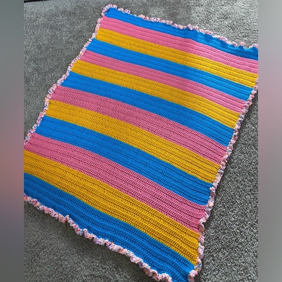 Handmade Crochet Blanket 42”x57”